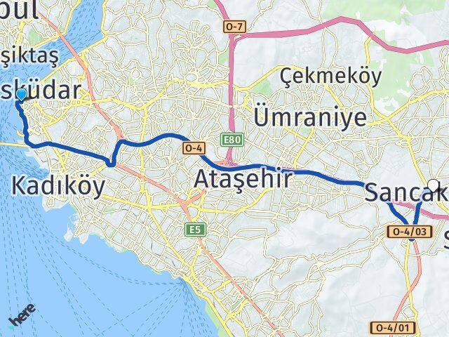 Aziz Mahmut Hüdayi Sancaktepe Arası Kaç Km - Yol Tarifi