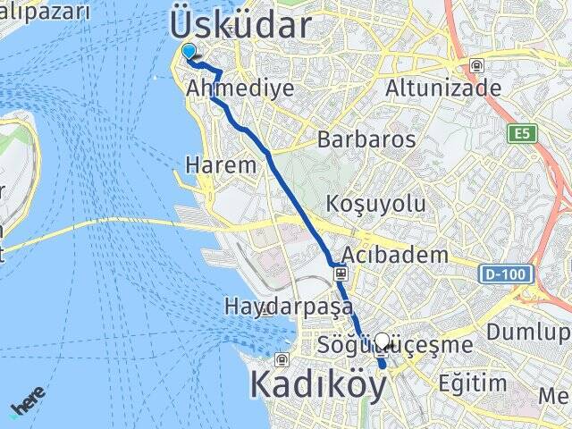 Aziz Mahmut Hüdayi Söğütlüçeşme İstasyonu Arası Kaç Km - Yol Tarifi