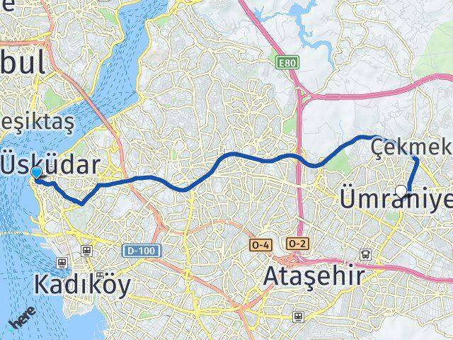 Aziz Mahmut Hüdayi Ümraniye Arası Kaç Km - Yol Tarifi