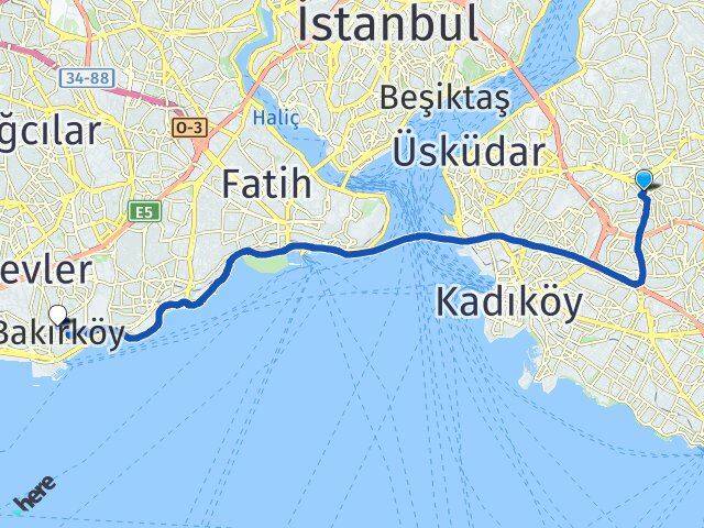 Bulgurlu Bakırköy Arası Kaç Km - Yol Tarifi