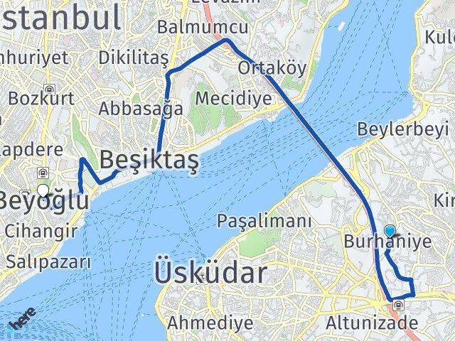 Burhaniye Beyoğlu Arası Kaç Km - Yol Tarifi