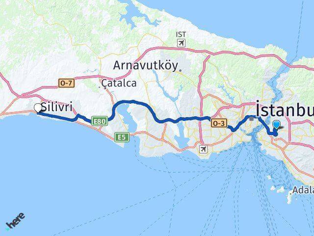 Ferah Silivri Arası Kaç Km - Yol Tarifi