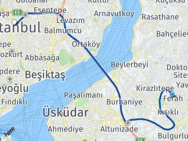 Ferah Şişli Arası Kaç Km - Yol Tarifi
