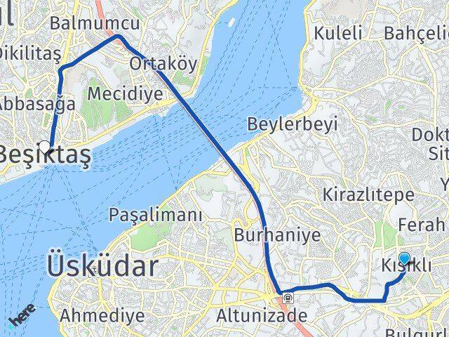 Kısıklı Beşiktaş Arası Kaç Km - Yol Tarifi