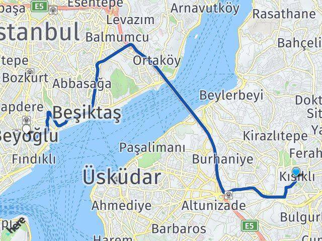 Kısıklı Beyoğlu Arası Kaç Km - Yol Tarifi