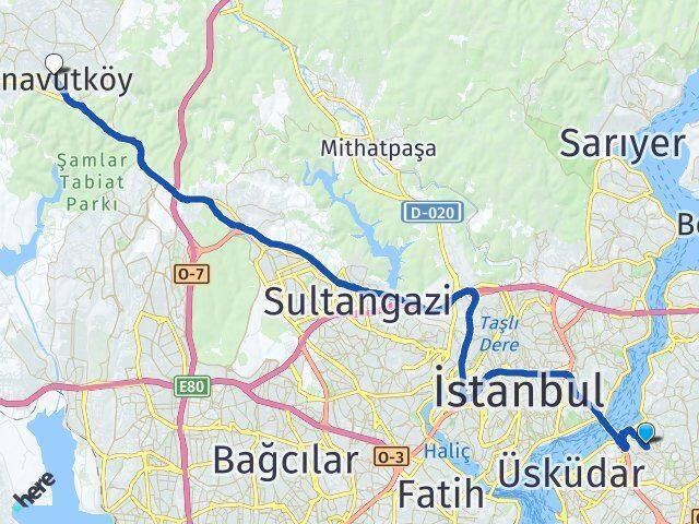 Küplüce Arnavutköy Arası Kaç Km - Yol Tarifi