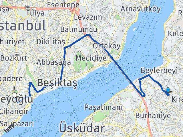 Küplüce Beyoğlu Arası Kaç Km - Yol Tarifi