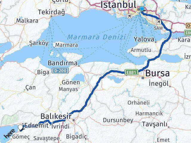 Kuzguncuk Burhaniye Arası Kaç Km - Yol Tarifi
