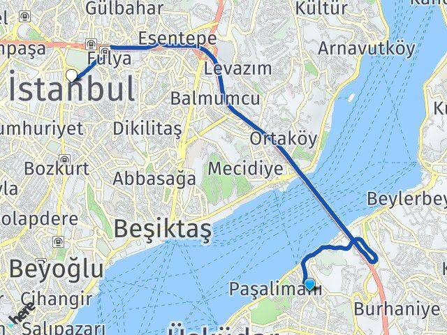 Kuzguncuk Şişli Arası Kaç Km - Yol Tarifi