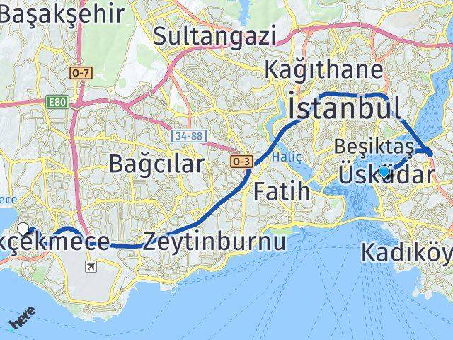Mimar Sinan Küçükçekmece Arası Kaç Km - Yol Tarifi