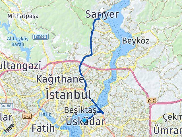 Mimar Sinan Sarıyer Arası Kaç Km - Yol Tarifi