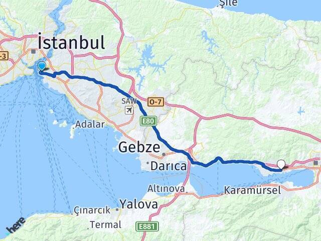Selimiye Derince Arası Kaç Km - Yol Tarifi