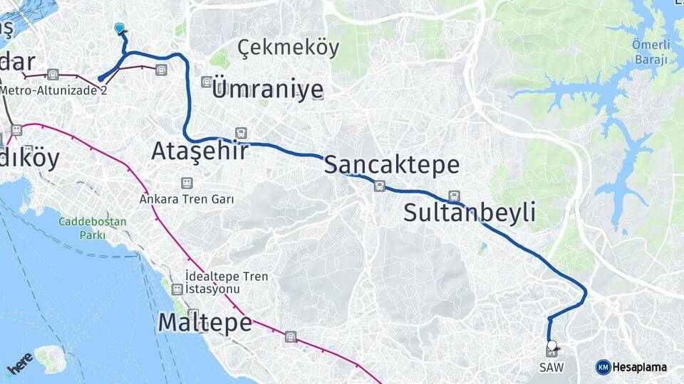 Yavuztürk Sabiha Gökçen Havalimanı Arası Kaç Km - Yol Tarifi