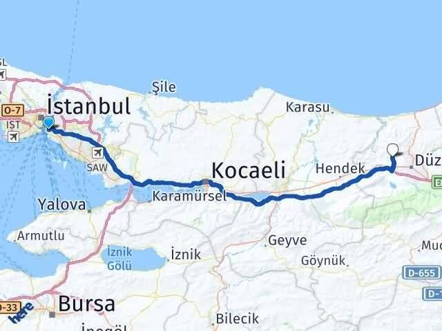 Zeynep Kamil Çilimli Arası Kaç Km - Yol Tarifi
