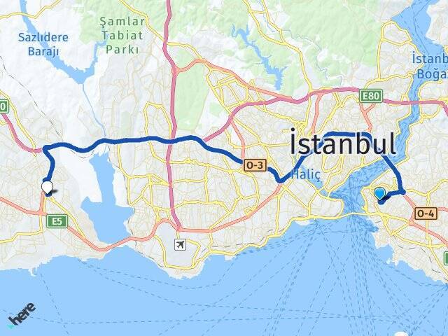 Zeynep Kamil Esenyurt Üniversitesi Arası Kaç Km - Yol Tarifi