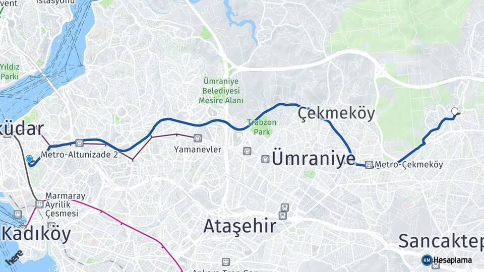 Zeynep Kamil Taşdelen Arası Kaç Km - Yol Tarifi