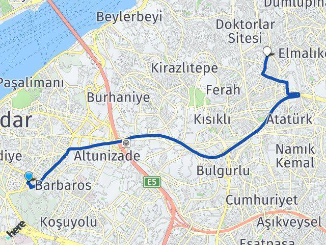 Zeynep Kamil Yavuztürk Arası Kaç Km - Yol Tarifi