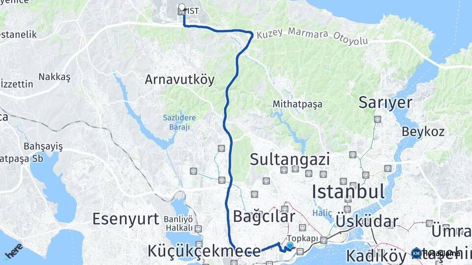 Zeytinburnu İstanbul Havalimanı Arası Kaç Km - Yol Tarifi