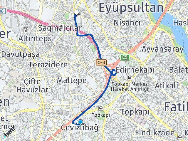Merkezefendi Bayrampaşa Arası Kaç Km - Yol Tarifi
