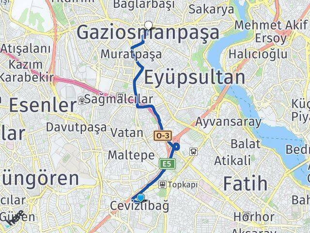 Merkezefendi Gaziosmanpaşa Arası Kaç Km - Yol Tarifi