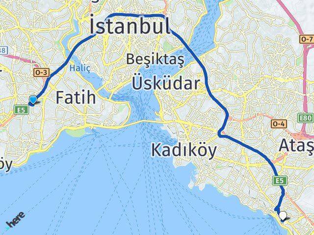 Merkezefendi Küçükyalı Arası Kaç Km - Yol Tarifi