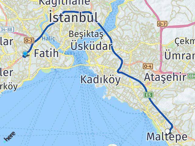 Merkezefendi Maltepe Arası Kaç Km - Yol Tarifi