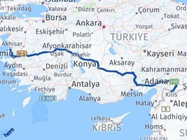 İzmir Aliağa Kilis Arası Kaç Km - Yol Haritası