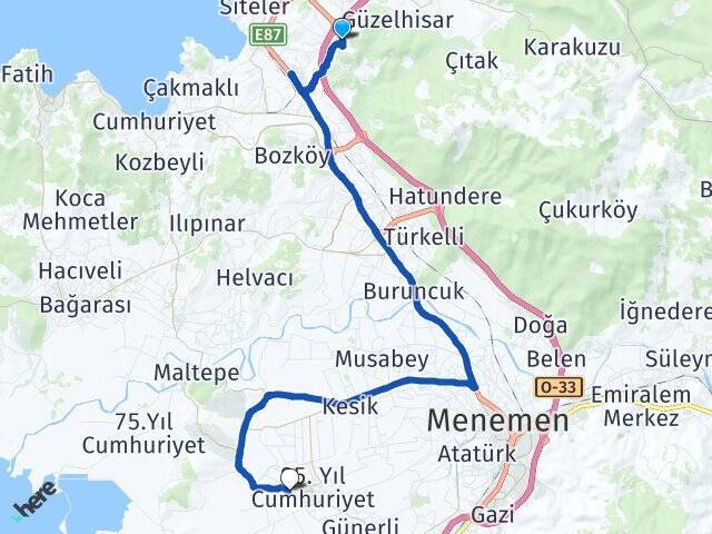 Samurlu Bakırçay Üniversitesi Arası Kaç Km - Yol Tarifi