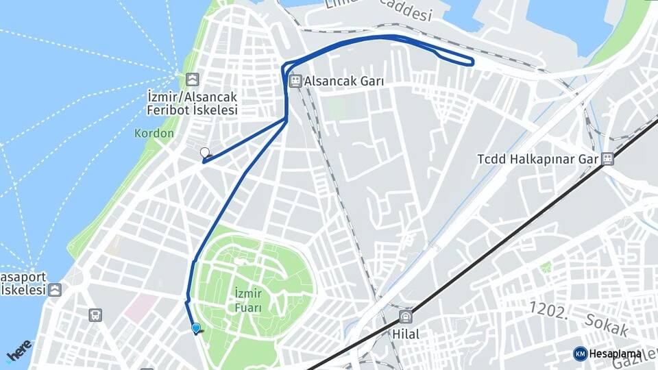 İzmir Alsancak Konak Arası Kaç Km - Yol Haritası