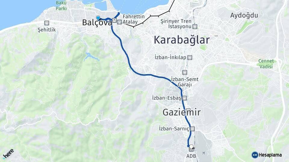 Balçova Adnan Menderes Havalimanı Arası Kaç Km - Yol Tarifi