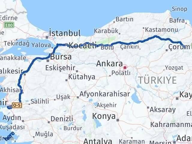 Balçova Amasya Arası Kaç Km - Yol Tarifi