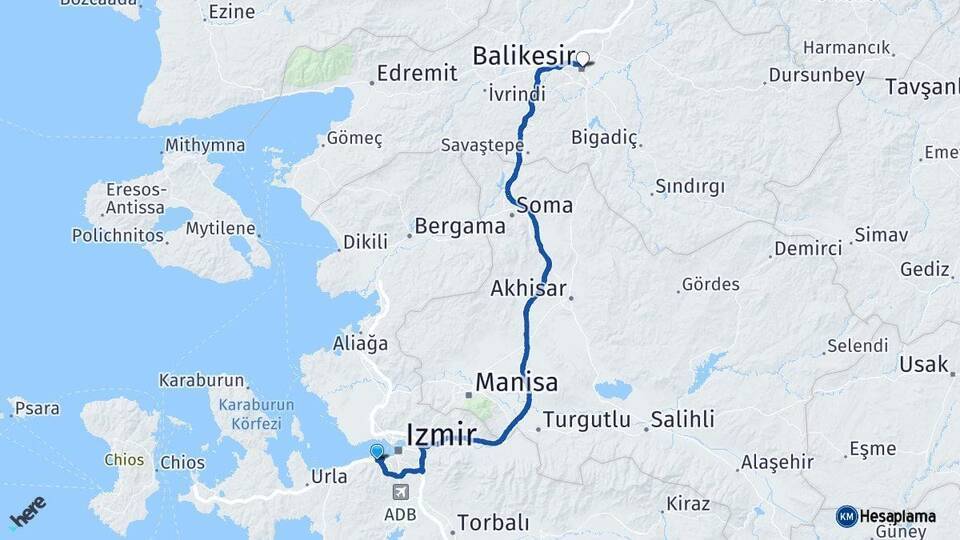 Balçova Balıkesir Arası Kaç Km - Yol Tarifi
