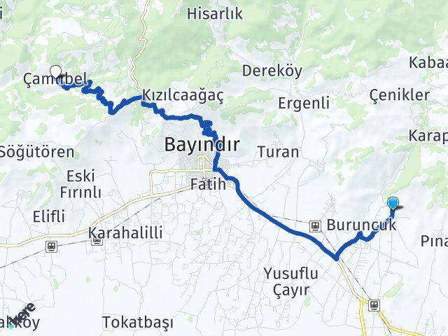 Zeytinova Çamlıbel Arası Kaç Km - Yol Tarifi
