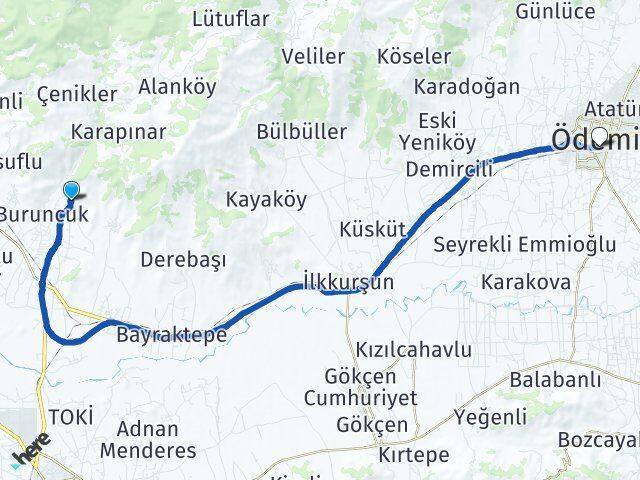 Zeytinova Cumhuriyet Arası Kaç Km - Yol Tarifi