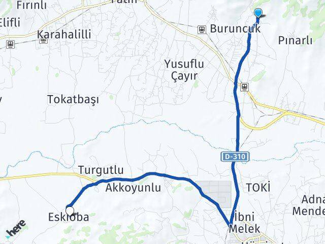 Zeytinova Eskioba Arası Kaç Km - Yol Tarifi