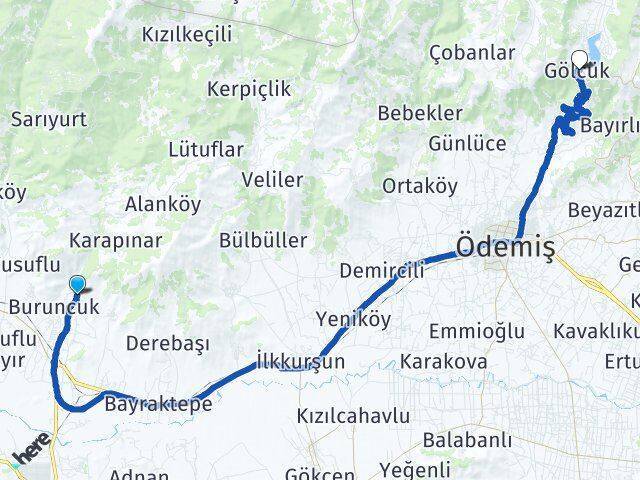 Zeytinova Gölcük Arası Kaç Km - Yol Tarifi