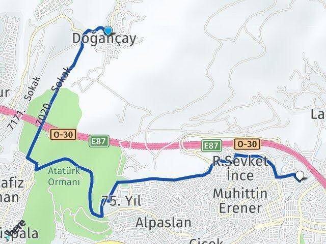 Doğançay Osmangazi Arası Kaç Km - Yol Tarifi