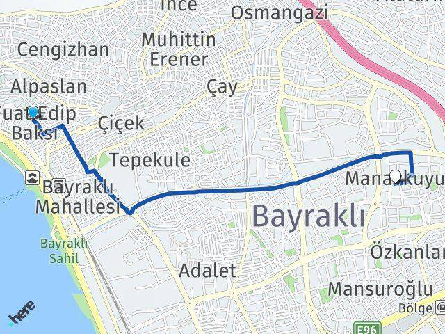 Fuat Edip Baksı Manavkuyu Arası Kaç Km - Yol Tarifi