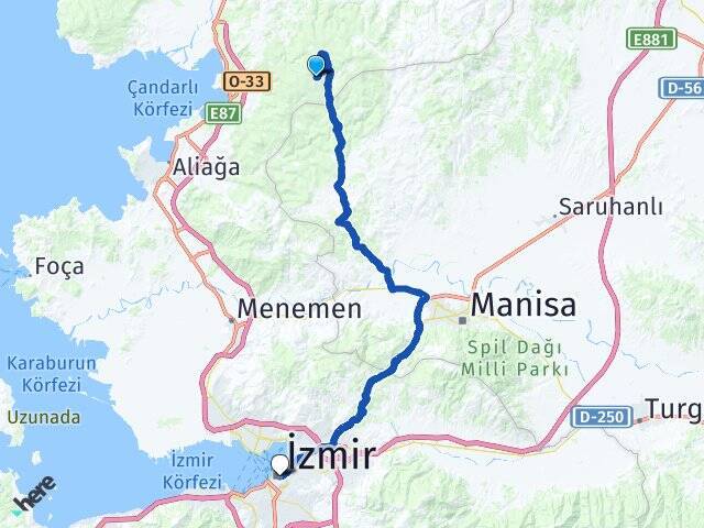 Atçılar Basmane Tren Garı Arası Kaç Km - Yol Tarifi