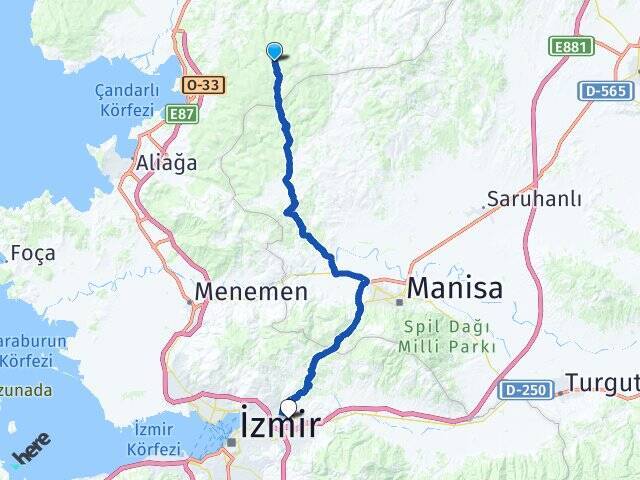 İsmailli Ege Üniversitesi Arası Kaç Km - Yol Tarifi