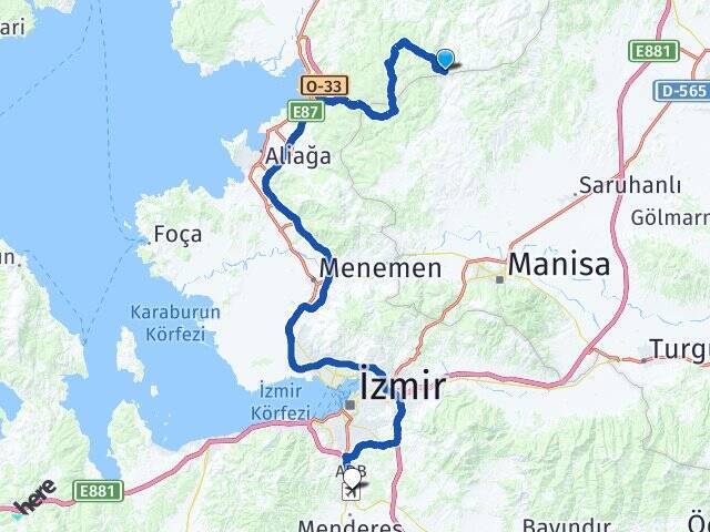 Rahmanlar Adnan Menderes Havalimanı Arası Kaç Km - Yol Tarifi