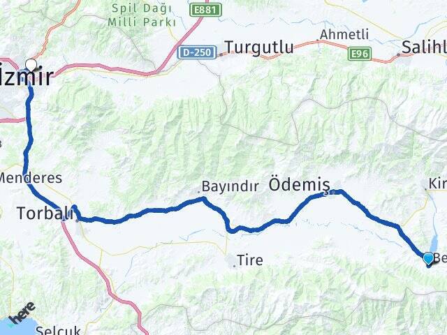 Cumhuriyet Ege Üniversitesi Arası Kaç Km - Yol Tarifi