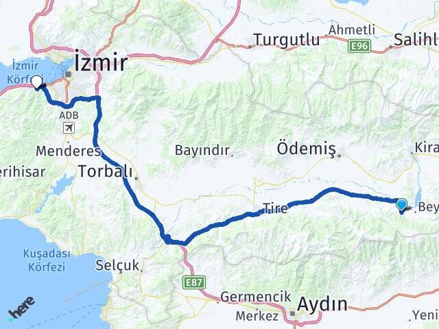 Halıköy İzmir Ekonomi Üniversitesi Arası Kaç Km - Yol Tarifi