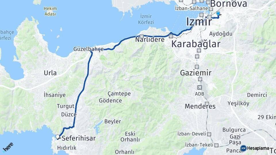 Barbaros Sığacık Arası Kaç Km - Yol Tarifi