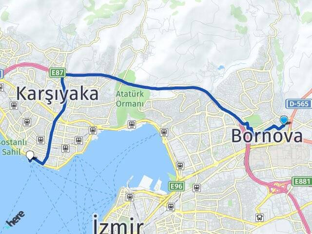 Erzene Bostanlı Vapur İskelesi Arası Kaç Km - Yol Tarifi