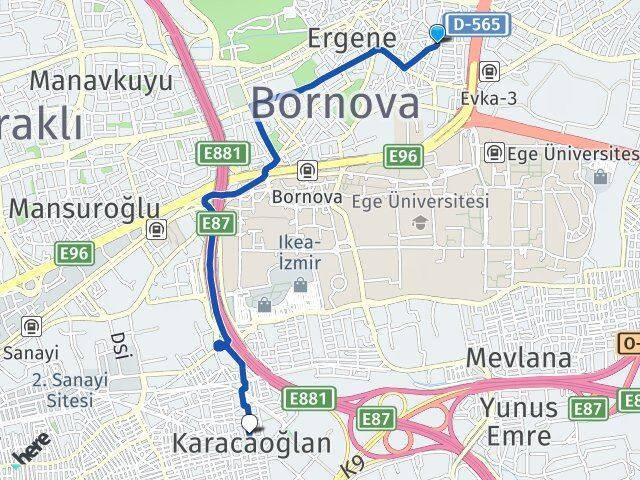 Erzene Karacaoğlan Arası Kaç Km - Yol Tarifi