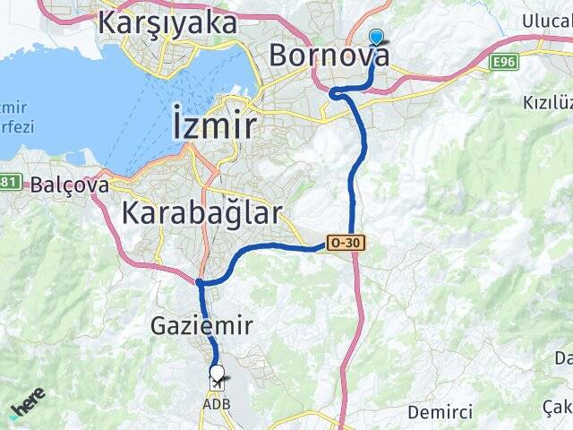 Evka 3 Adnan Menderes Havalimanı Arası Kaç Km - Yol Tarifi