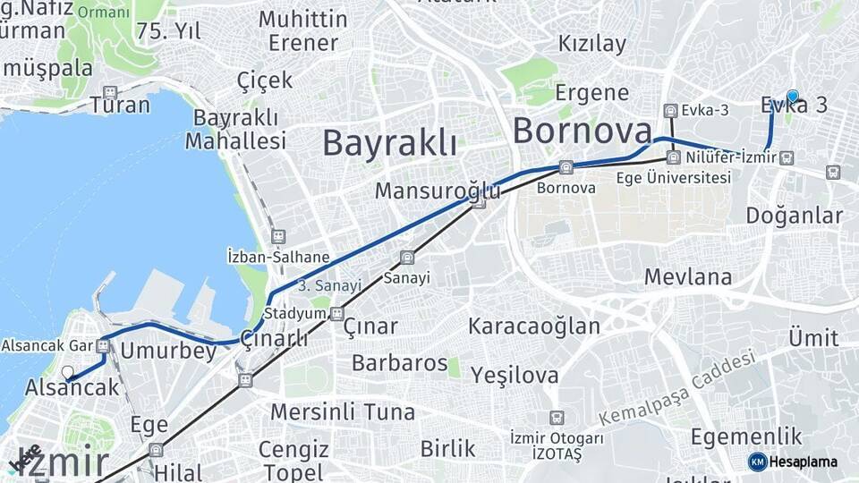 Evka 3 Alsancak Arası Kaç Km - Yol Tarifi