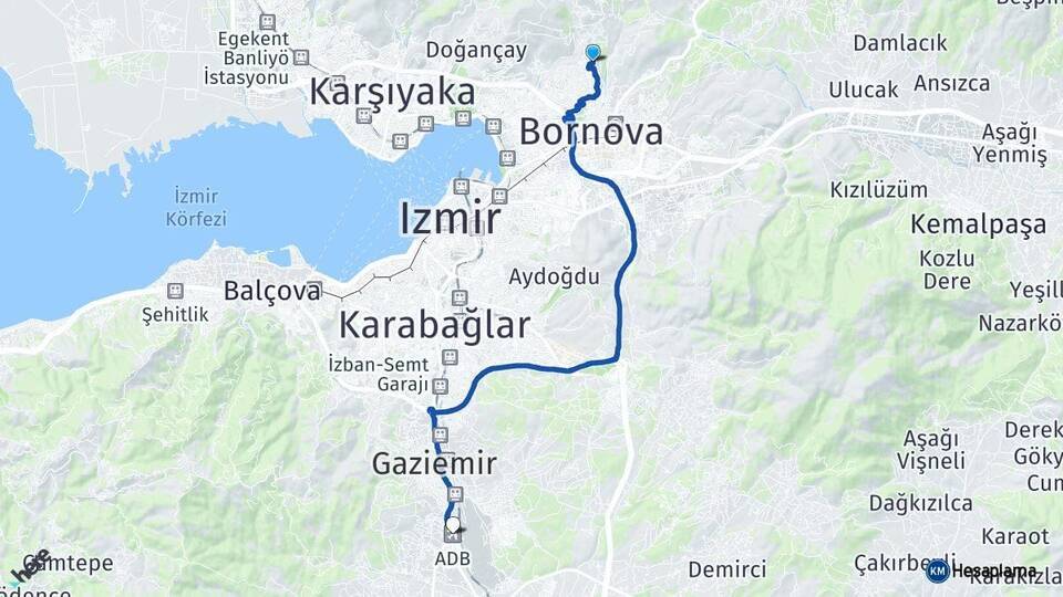 Evka 4 Adnan Menderes Havalimanı Arası Kaç Km - Yol Tarifi
