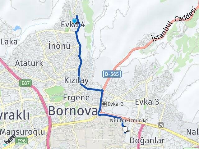 Evka 4 Ege Üniversitesi Arası Kaç Km - Yol Tarifi